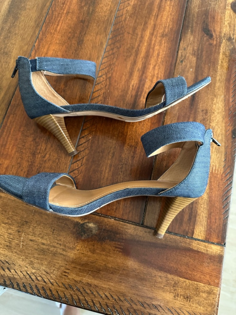Stylish Denim Women's Sandals - Picture 5 of 7